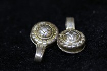 925 silver made of old Tibetan Buddhist pearl accessories French wheel card clip length of 2 2cm