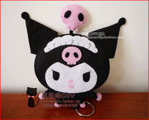 (Xinxin cat) non-cut non-woven material bag DIY handmade melody Kuromi iphone key case