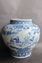 The blank period Orthodox blue-and-white story lines of the Eight Immortals birthday tank