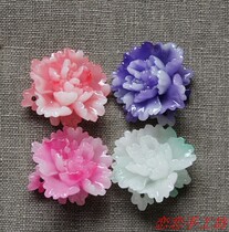 Special price DIY ornament accessories material * resin material * 22mm imitation jade resin flower small peony
