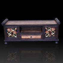 Thai Crafts furniture porch cabinet decoration solid wood carved TV cabinet Southeast Asia living room floor cabinet low cabinet ornaments