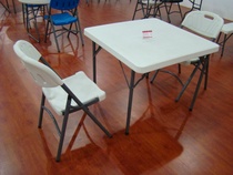 High-grade blow molding folding table conference table folding square table mahjong table table business table portable table