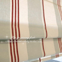 Cloth louvered Roman curtain cloth roller shutters finished curtain made Mediterranean plaid stripes Style Bedroom Book room Children