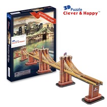 Cherobon Three-dimensional Jigsaw Puzzle Brooklyn Bridge Puzzle Adult Puzzle Diy Paper High Imitation Building Model