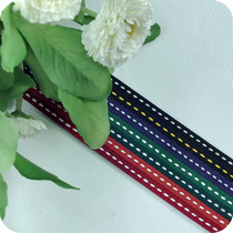 Handmade DIY baby clothes belt gift packaging bow ZAKKA dotted line jumper color rib webbing 7color 5mm