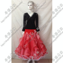Hua Mei dance suit modern tango suit national standard friendship practice Waltz waltz fast step performance Womens Big dress custom