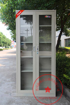  Factory direct sales fireproof transparent bookcase file data locker glass door iron office file cabinet