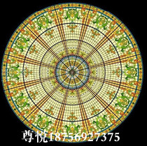 Art stained glass Shoe cabinet partition Integrated large ceiling ceiling entrance Living room screen Sliding door aisle