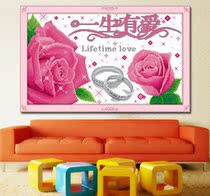 2022 new cross embroidered rose line embroidered newlywed minimalist modern living room bedroom handmade embroidered fresh fashion flower