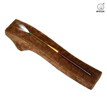 Yangzhou three knives Yangzhou specialty ear picking tools Deep wood handle Copper wire White crane hair rod Ear pick rod ear pick rake