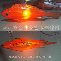 Fish Lantern Handmade Lanterns Large Yellow Fish Colorful restaurants Hanging Pieces Marine World Luminous Fish Decorations