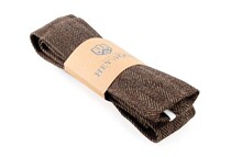 Fashion casual European and American English collection retro cotton linen linen handmade ultra-narrow brown tie wool wool herringbone