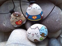 Hand drawn cat superman sweater chain stone fun tribe Hand drawn stone cute birthday