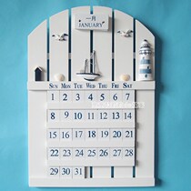 Mediterranean Calendar Calendar Calendar Calendar creative wooden wall calendar hand-made old living room wall decoration home wall decoration