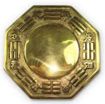 Pure copper gossip mirror plane bronze mirror town house feng shui material thickened feng shui mirror to block the road