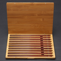 NEWREA NEW SHARP LAOS FLOWER BRANCH Chopsticks Wedding Chopsticks Wedding Chopsticks Wedding Chopsticks Suit Red Wood Chopsticks