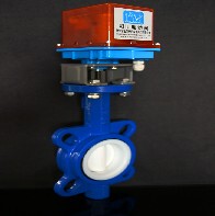 Aluminum alloy valve body stainless steel valve plate wafer type electric butterfly valve electric valve DN80 DN100