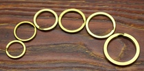 Pure copper brass key ring key ring keychain double ring 15mm20mm25mm30mm35mm flat wire
