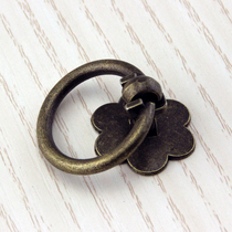 Cabinet hardware accessories Drawer handle Modern simple wardrobe door cabinet zinc alloy green bronze ring handle