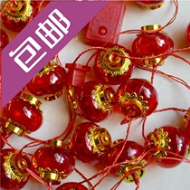 New Year decoration crystal luminous small lantern Lantern string Wedding Spring Festival holiday decoration light Crystal small red lantern