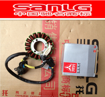 Jiaoling Ling Ken Motorcycle CJ GS125 (Group 18) coil stator magnetic motor Sanbell SL150 original plant