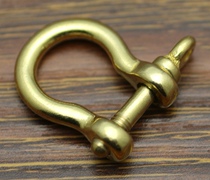 Pure brass and pure copper horseshoe buckle clasp chain chain key chain