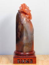 Natural Guilin Chicken Blood Jade Shanglang Furong Frozen Boutique Seal Jade Frozen Cai Head Seal