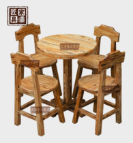 Outdoor furniture solid wood tables and chairs outdoor tables and chairs balcony casual tables and chairs bar tables and chairs courtyard tables and chairs