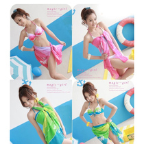 Super long bikini big gauze swimsuit big gauze beach towel summer model large size gauze gauze