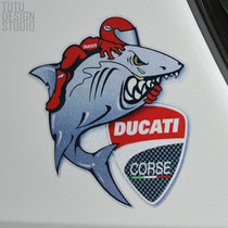 TUTU car sticker-DUCATI DUCATI Team SHARK SHARK Shield motorcycle decal reflection