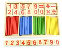 Wooden toy round digital stick combination number stick childrens early education educational toy baby learning count