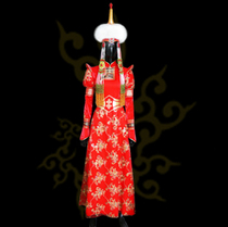 (Qingqing Fang Hu Hetai) Customized Mongolian fashion dress original design generous long shoulder