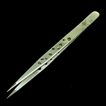 SS-SA SR stainless steel frosted texture handle with hole non-slip anti-magnetic clamping pointed tweezers tool
