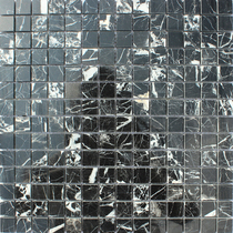 Spot marble mosaic black and white root glossy shower room wall floor Black mosaic
