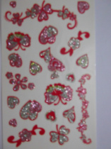 Hipster shiny onion powder tattoo stickers waterproof men and women leaves Butterfly Love lucky leaves multi picture red silver powder