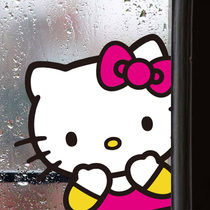 hello kitty Cat White face stickers waterproof self-adhesive tile stickers Glass stickers home flat decoration background
