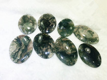 Fuxin natural water plant Agate Natural moss Agate Oval water plant Agate pendant colorful water plant Agate