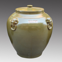Rice tank ceramic with lid 100kg rice drum 25kg storage tank with lid rice jar wine jar large ceramic tank 20kg water tank