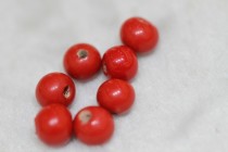 Tibetan Buddhist pearl accessories The Republic of China is red-glazed with 0-85cm 65cm pairs of holes 0