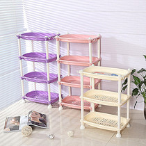 Storage kitchen rack bathroom rack storage rack Four-layer plastic rack shelve plastic frame combined shelf