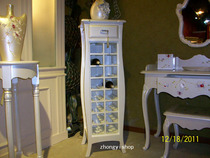 Korean pastoral furniture European furniture white furniture high-end wine cabinet display cabinet decoration cabinet side cabinet