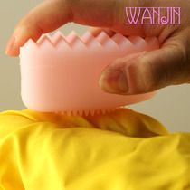 Export Japanese candy color hand grip silicone washing brush mini washboard cleaning brush