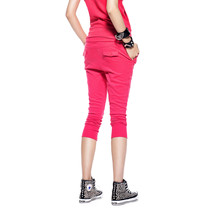Ishanchunxia New pint of pure color Supper 70% casual pants Harun pants for women with small leggings