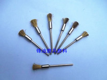 Special price with handle copper wire wheel mini polished copper wire brush bowl type copper wire polishing grinding head cleaning brush handle 3mm