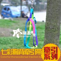 Color pet leash small dog leash set dog Teddy chest strap puppy training rope