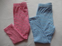 Mens and womens childrens trousers Spring and autumn yarn-dyed strips Childrens leggings elastic boots pants casual pants 3