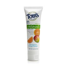 100% imported from the United States Toms of Maine orange mango flavor fluoride-free childrens toothpaste can be swallowed