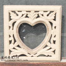 Blank material wooden handicraft raw material 5 inch self-painted heart-shaped picture frame photo frame