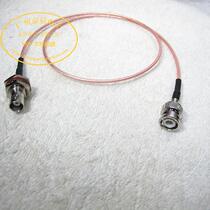The adapter line BNC male head to BNC female head has a large nut RG316 50-1 5 silver-plated wire