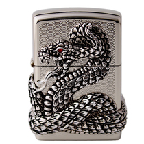 Muyi zippo lighter divine animal shop zodiac snake God red-eyed undead Cobra king winding ZBT-1-30b